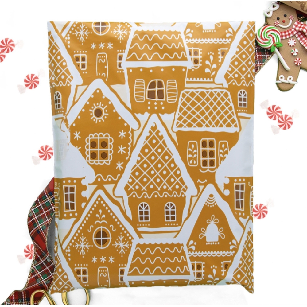 20 10X13 Poly Mailers Gingerbread House 🏠